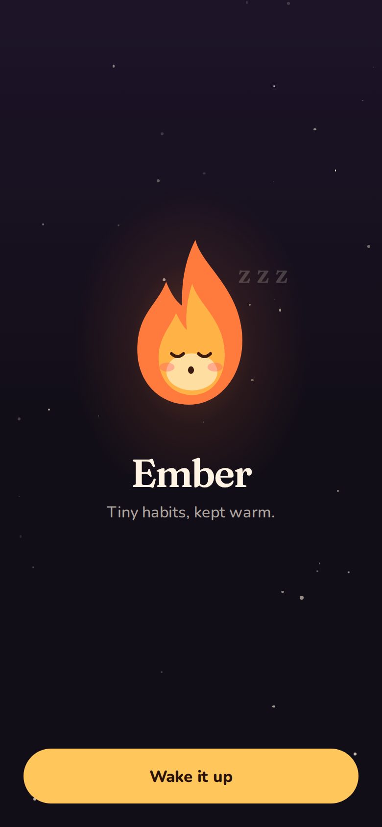 Habit app (React Native), built by Opus 5.5: first screen